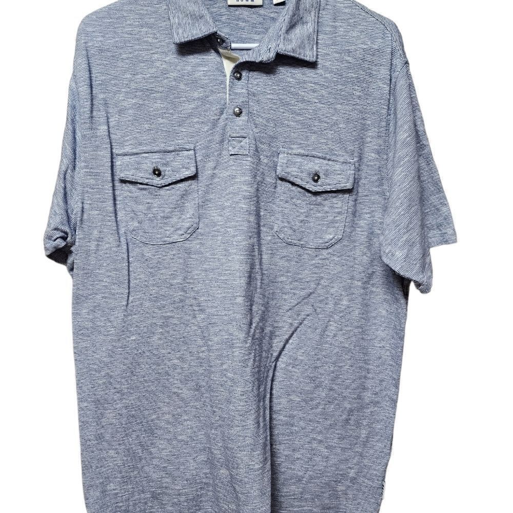 1034 - Rowm Mens Polo Shirt Sz XL Color Blue